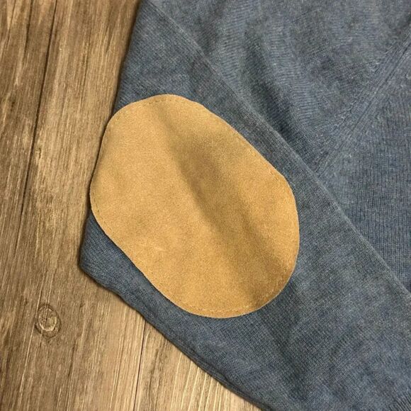 Vintage Pendleton 100% Lambswool Elbow Patch V Neck Sweater Size Medium - Picture 2 of 6